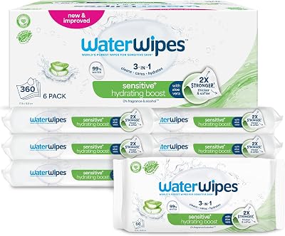 Sensitive + Hydrating Boost Wipes, 6 Confezioni