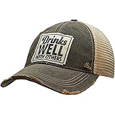 Vintage Life Funny Hats for Women and Girls, Distressed Trucker Baseball Cap with Sayings