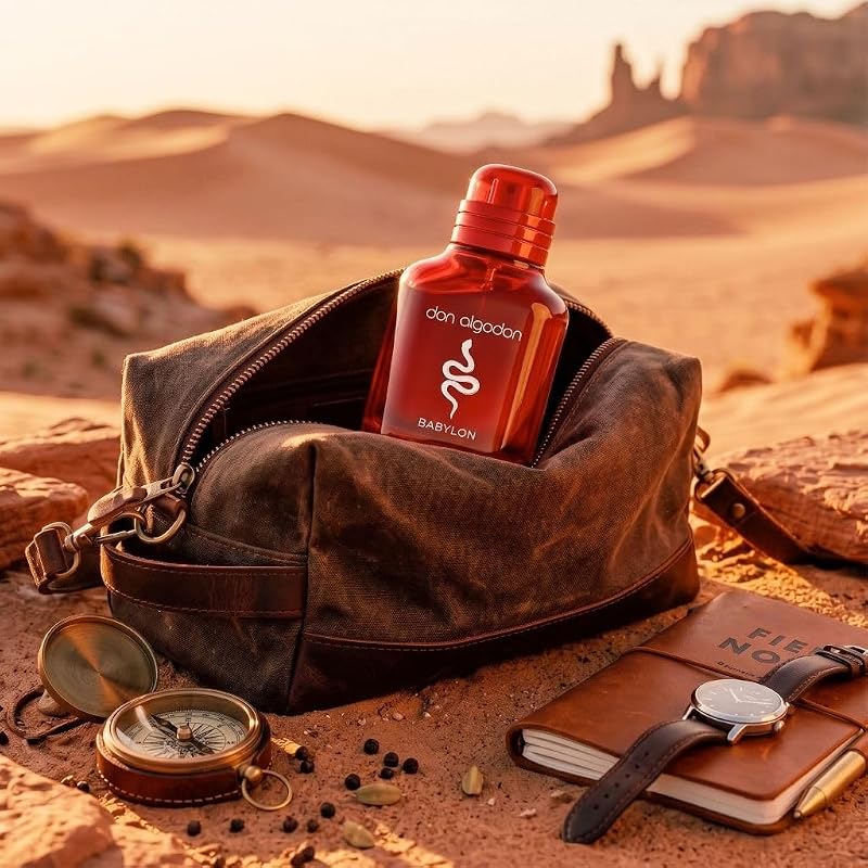 Don Algodón Babylon Set Regalo Hombre Eau de Parfum 100ml + Eau de Toilette 30ml. Bergamota, Pimienta Rosa y Vetiver.