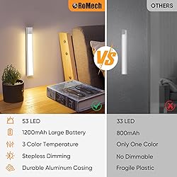 ROMECH Under Cabinet Light, 53 LED 3 Color Temps