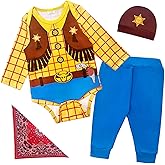 Pezhiqun Baby Boys Chef Doctor Pirate Outfit Newborn Infant Police Officer Uniform Halloween Cowboy Sheriff Woody Costume