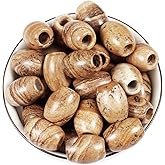 Nupuyai Pack of 30 Barrel Large Hole Beads for Jewelry Making, Polished Rondelle Stone Macrame Beads fit Charms Bracelet, Picture Jasper