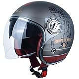 Open Face Motorcycle Helmet for Adults, DOT