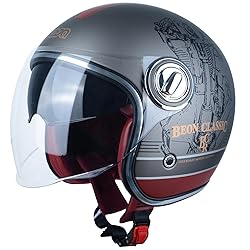 Open Face Motorcycle Helmet for Adults, DOT