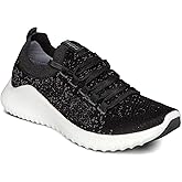 Aetrex Women's Carly Orthopedic Arch Support Knit Sneakers for Women- Plantar Fasciitis Relief Women Sneakers W/ Lace Up