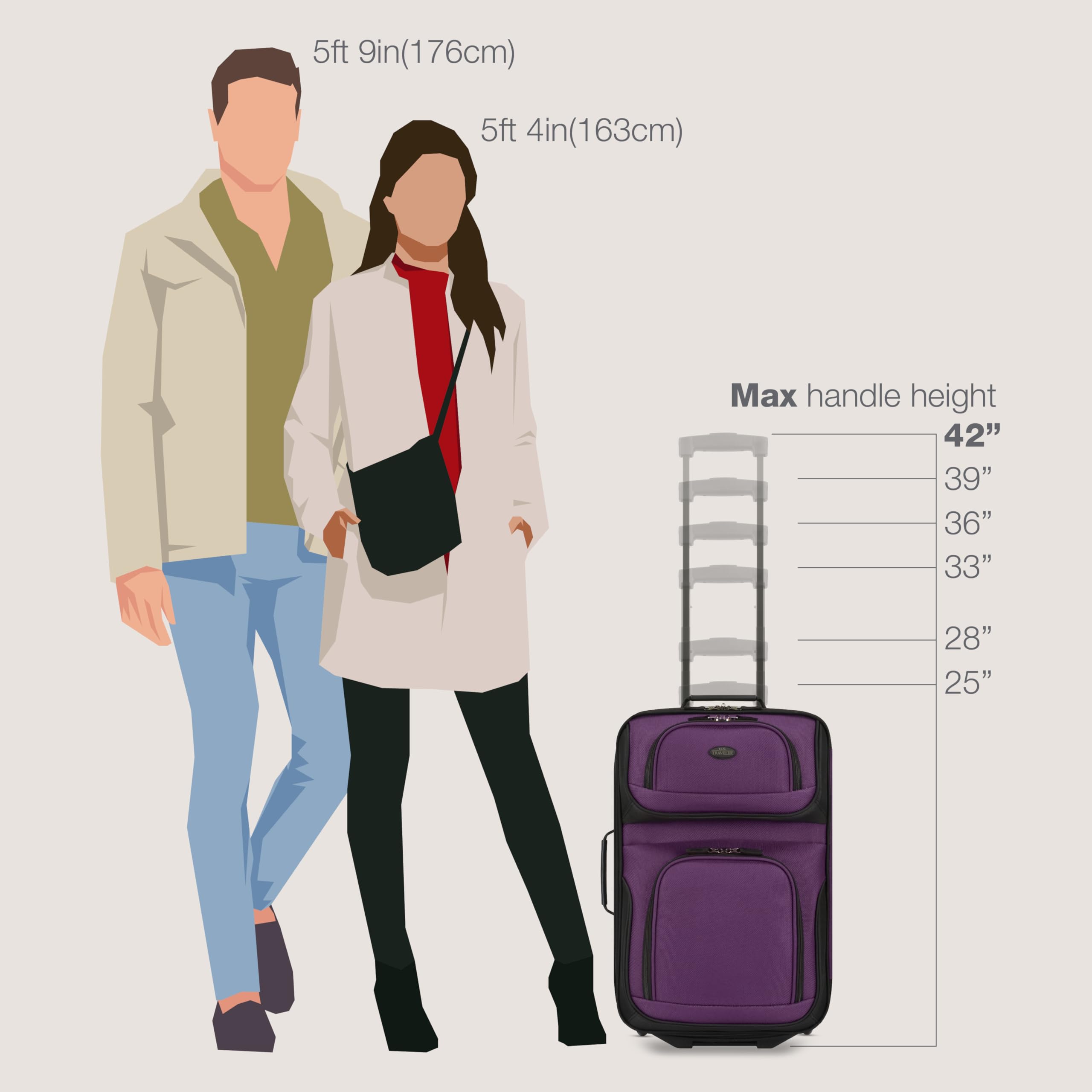 U.S. Traveler Lightweight Rolling 20