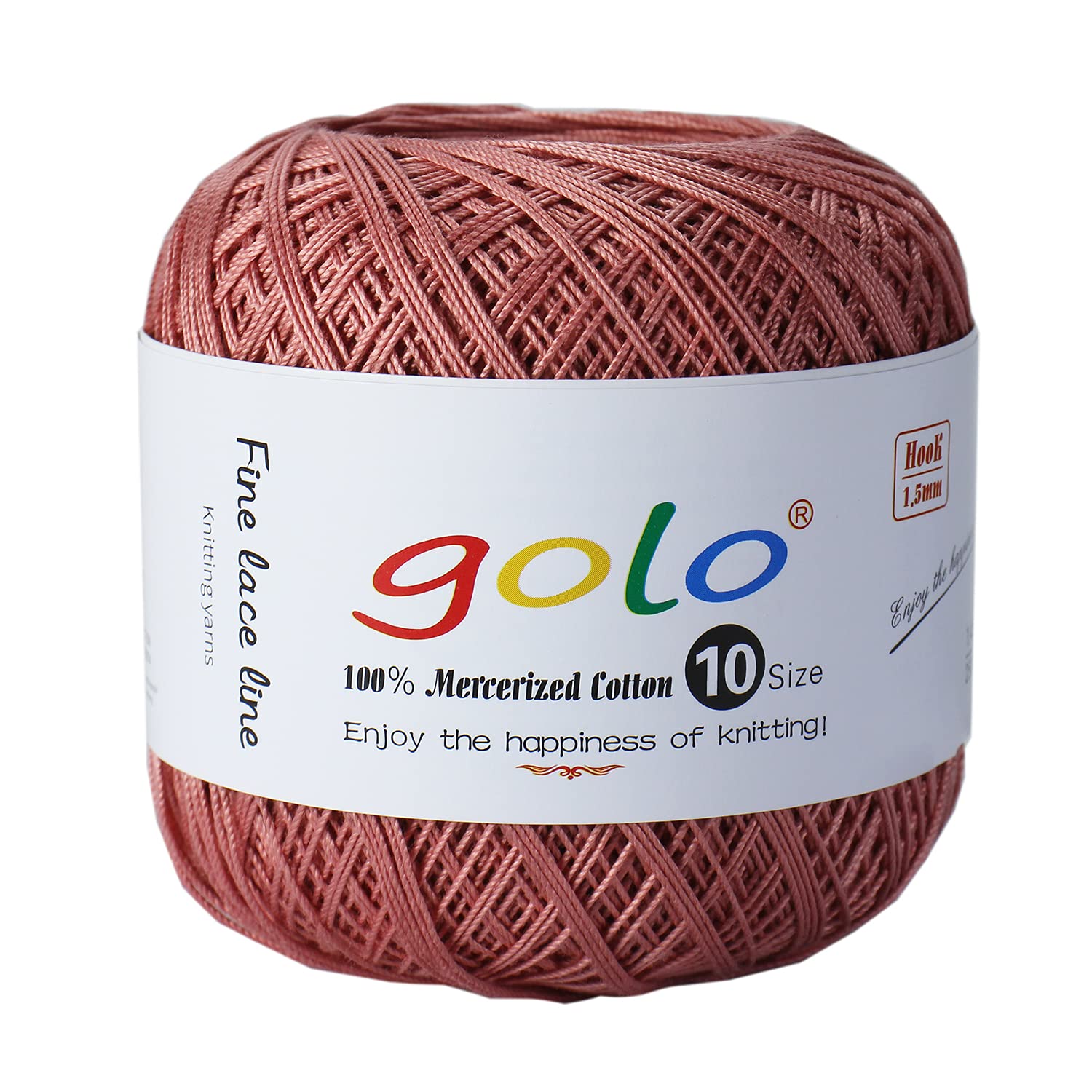 golo Crochet Thread Size 10 Yarn for Hand Knitting Crochet Yarn (Pink copper-617)