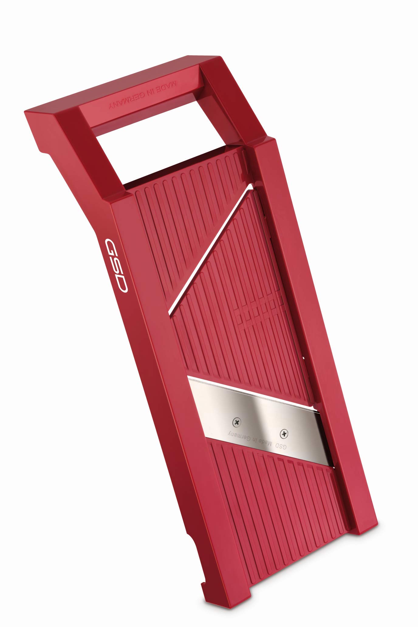 G S D Haushaltsgeräte G S D 30 011-Universal Vegetable Grater, Stainless Steel, Red