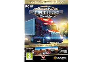 EXCALIBUR GAMES American Truck Simulator Gold (New Mexico DLC/Wheel Turning/Steering Creations) (PC DVD)