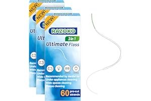 RAZOKO Dental Floss for Braces, Super Floss Pre-Cut Strands (3Pack)