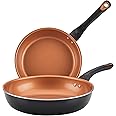 Farberware Glide Nonstick Frying Pan Set / Fry Pan Set / Skillet Set - 9.25 Inch and 11.25 Inch , Black