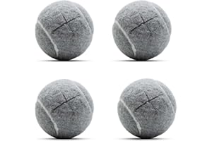 ZHUOKECE 4 PCS Precut Walker Tennis Balls for Furniture Legs Floor Protection, Heavy Duty Long Lasting Felt Pad Glide Coverings (Grey)