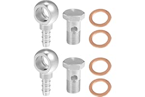 ACROPIX 16mm ID 10mm OD M16x1.5 Banjo Bolt Hose Barb Fittings Universal Banjo Fitting Fuel Line with Screw Washer for Motorcy