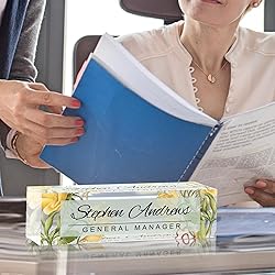 Name Plate for Desk Personalized Office Acrylic