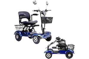 SKEKECIE 4-Wheel Folding Electric Mobility Scooter for Seniors & Adults - 48V 20Ah Battery, 380W Motor, 55km Range, 200kg (44