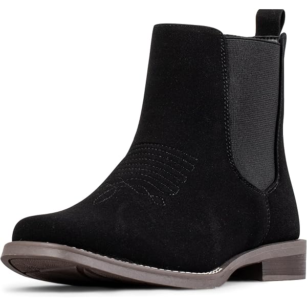 VINCE. Mens Black Sanford Round Toe Block Heel Slip On Leather Boots Shoes 9 M Amazon.com | Vince Sanford Black Sport Suede 9 M | Chelsea main image 4
