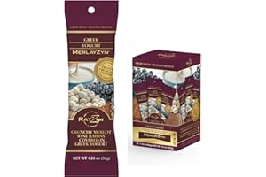 Wine RayZyn® - Greek Yogurt Covered MerlayZyn® - Hand Harvested Dried Merlot Wine Raisins® from Napa Valley enrobed in smooth and creamy Greek Yogurt – The Healthier Raisin with a Natural "Crunch" - Award Winning Heart Healthy Snack – Antioxidant-Rich Superfood