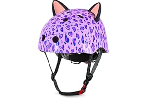 LEMMEKO Helmet for Kids 8-14, Adjustable Kids Bike Helmet with DIY Cat Ears for Girls Youth for Skateboard Scooter Cycling Roller Skating