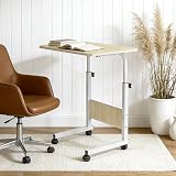 simpahome Height Adjustable Mobile Table Birch with Castors view 5