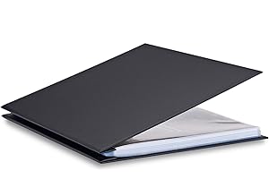 Pina Zangaro Bex Screwpost Binder, Black, 11x14 Portrait, Includes 20 Pro-Archive Sheet Protectors (34054)