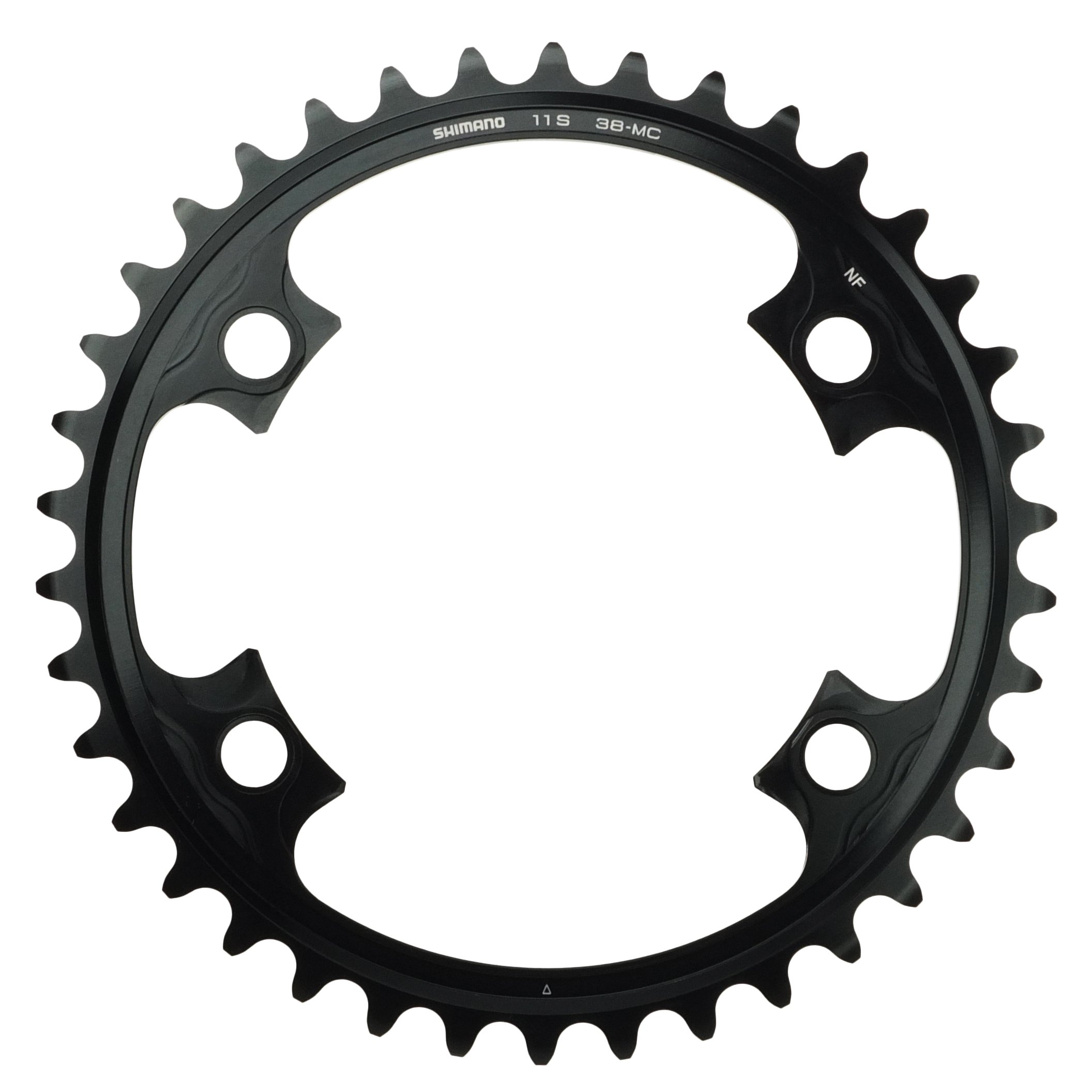 SHIMANO Unisex Adult Dura Ace FC-9000 Chainring, Silver, Black, 38 z without EU