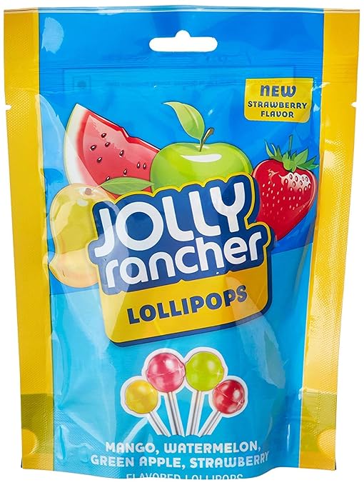 Jolly Rancher Ranchers Lollipops, 63 gm (Pack of 16) Amazon.in