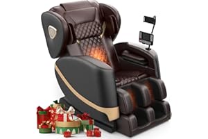 FURNIMAT 2025 Massage Chair Full Body, Zero Gravity Massage Chair with 10 Fix Rollers, Heating, Foot Massage, Auto Modes, Bluetooth Speaker, Touch Screen Controller (Upgraded Version)