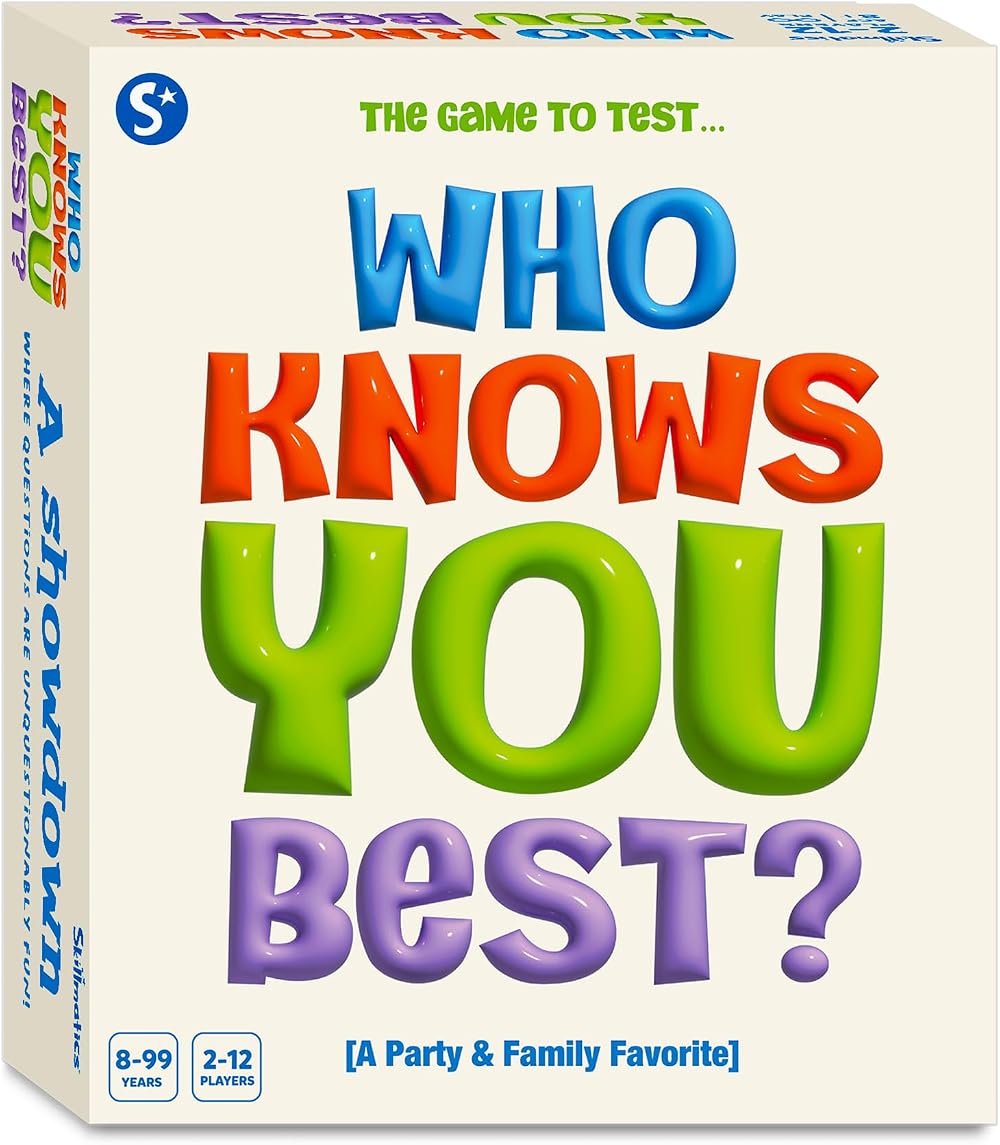 Skillmatics Card Game Who Knows You Best? Family Party Game 2-12 Players