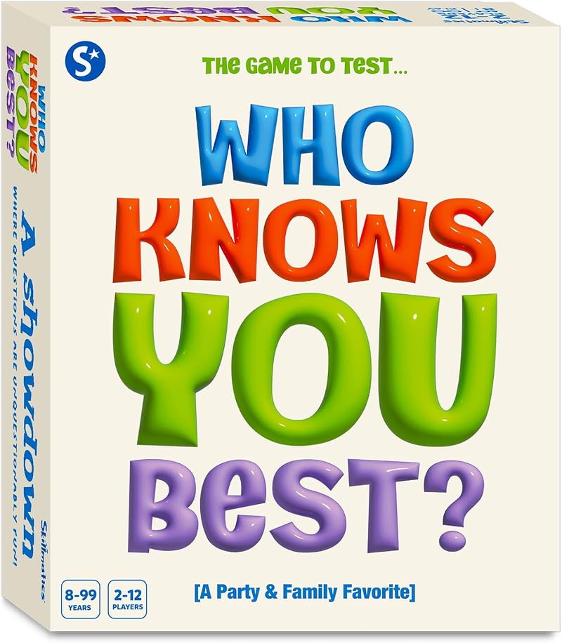 Skillmatics Card Game Who Knows You Best? Family Party Game 2-12 Players