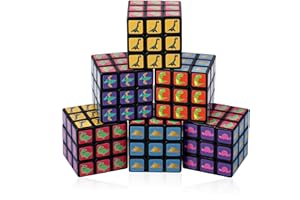 JOLLYFUN 48 Pack Dinosaur Mini Cube Bulk, 1.18 Inch 3x3x3 Small Puzzle Cubes Set, Dinosaur Themed Birthday Party Favors, Classroom Rewards Prizes, Stocking Stuffers, Easter Basket Fillers for Kids
