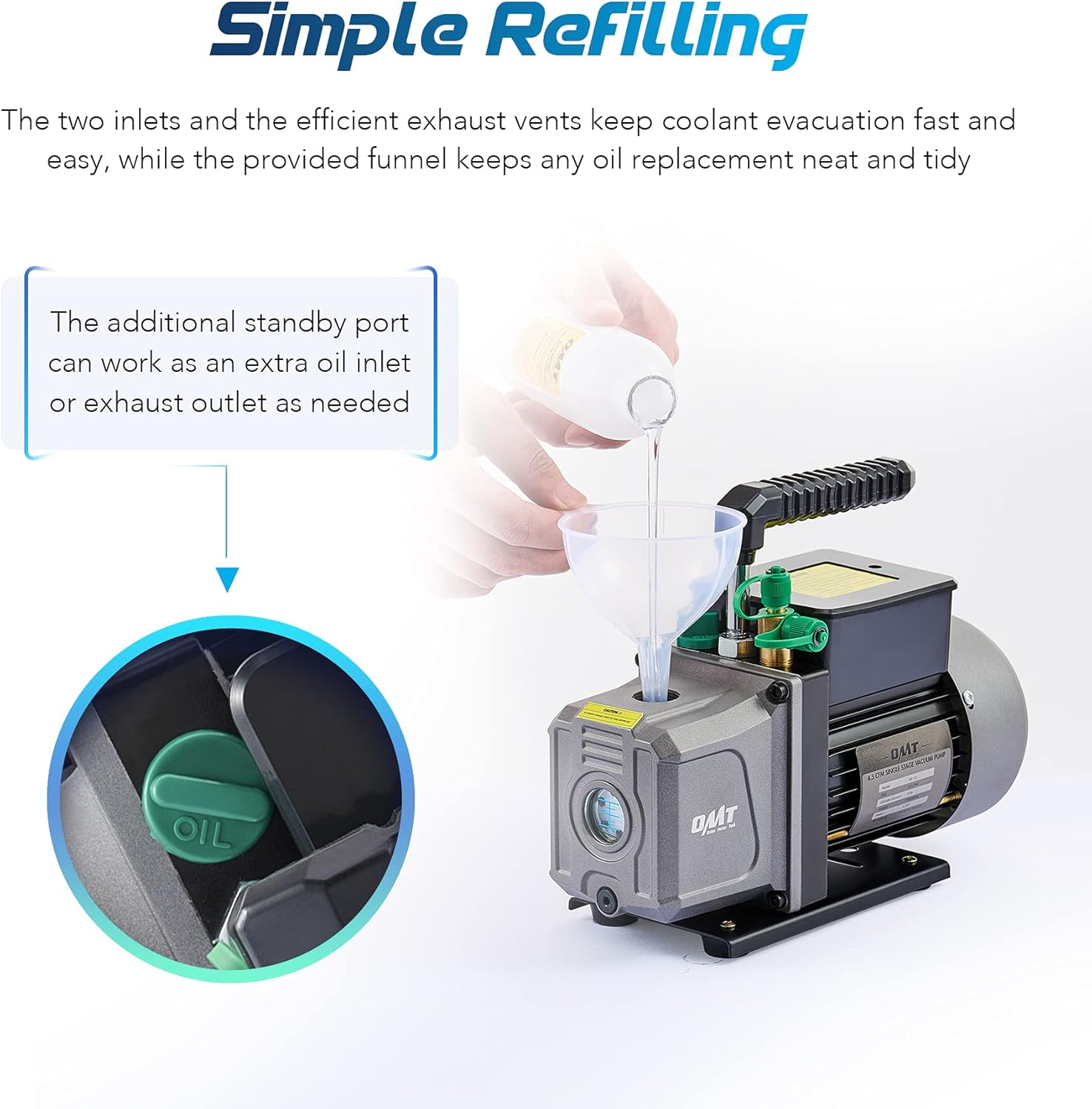 Air Conditioning Tools & Equipment Oil Included Small 1/3hp 38 Micron