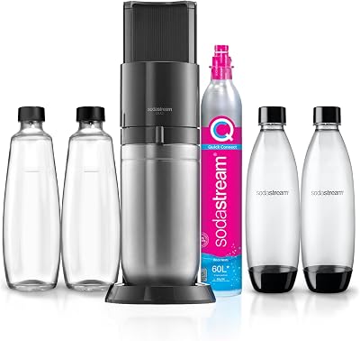 Duo – Máquina para hacer agua con gas y bebidas favoritas, negro