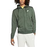 Nike Men's Sportswear Club Fleece Full Zip Hoodie, Fleece Zip-Up Hoodie Men, Galactic Jade/Galactic Jade/White, S