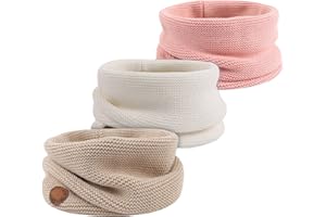 Peecabe Baby Boys Knitted Scarves Warm Toddler Girl Infinity Scarf Kids Soft Chunky Neck Warmer for Fall Winter