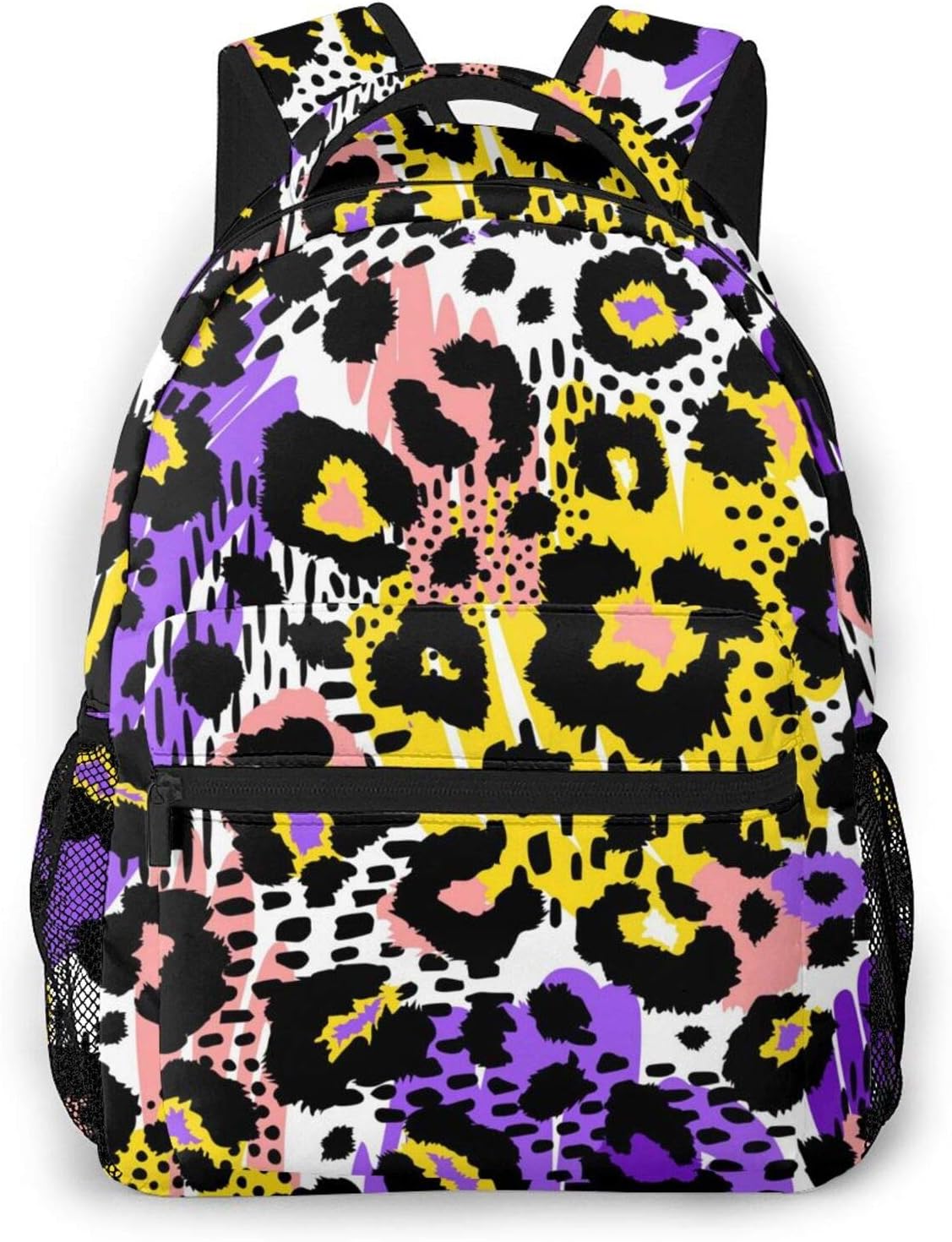 Colored Leopard Print Print Custom Unique Casual Backpack