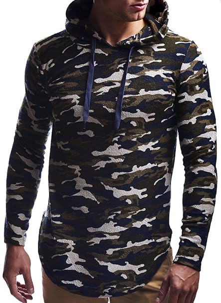 LEIF NELSON Herren Kapuzenpullover Slim Fit Baumwolle-Anteil | Basic weißer Männer Hoodie Kapuzenshirt Pulli Langarm | Jungen