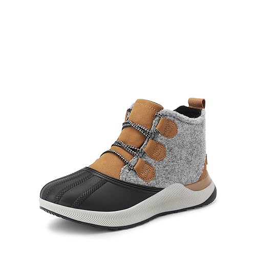 DREAM PAIRS Ankle Winter Boots for Women Waterproof Lace Up Anti-Slip Warm Snow Booties Fashion Sneaker Boots,Size 4,Brown/Black,SDSB2416W