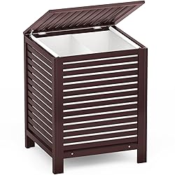 Homykic Bamboo Laundry Hamper with Lid, 120L Large