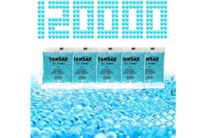TANSAR Gel Ball Blaster Ammo Splat Gels Gun Refill(7-8 mm,12 Packs,10,000 Pieces Per Pack), 7.5mm Gels Splatter Bullets, Compatible with Gel Gun Blaster, for Ages 14+, Light Blue