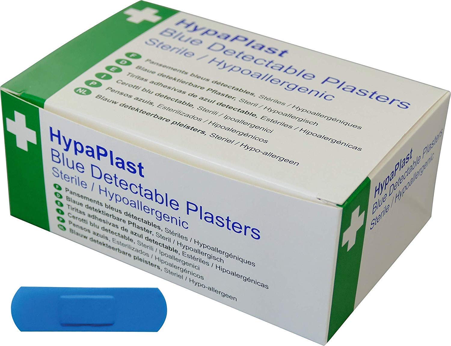 Safety First Aid Group HypaPlast Blue Visually Detectable Plasters, 7.2x2.5cm (Pack of 100)