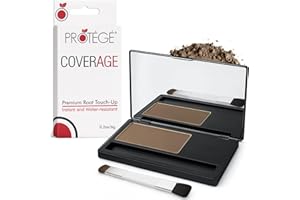 PROTÉGÉ Root Touch Up Hair Color Powder for Women - Gray Coverage Hairline Concealer Light Brown - Built-in Applicator Bald Spot Cover Up - Sweat Resistant