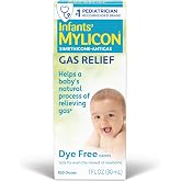 MYLICON Gas Relief Drops for Infants and Babies, Dye Free Formula, 1 Fl Oz. | Gentle simethicone drops relieve infant gas &amp; discomfort &middot; Safe for newborns &middot; help baby to naturally relieve gas