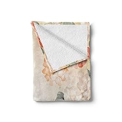 Ambesonne Floral Throw Blanket, Blooming Hydrangea