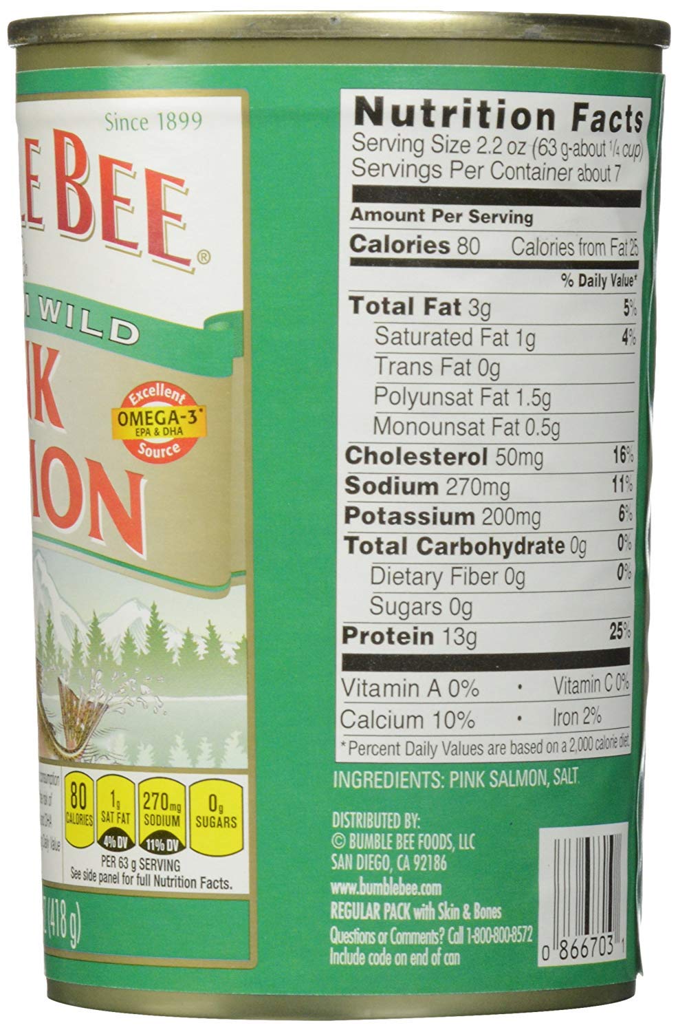 Bumblebee Canned Salmon Nutrition Facts Nutrition Pics