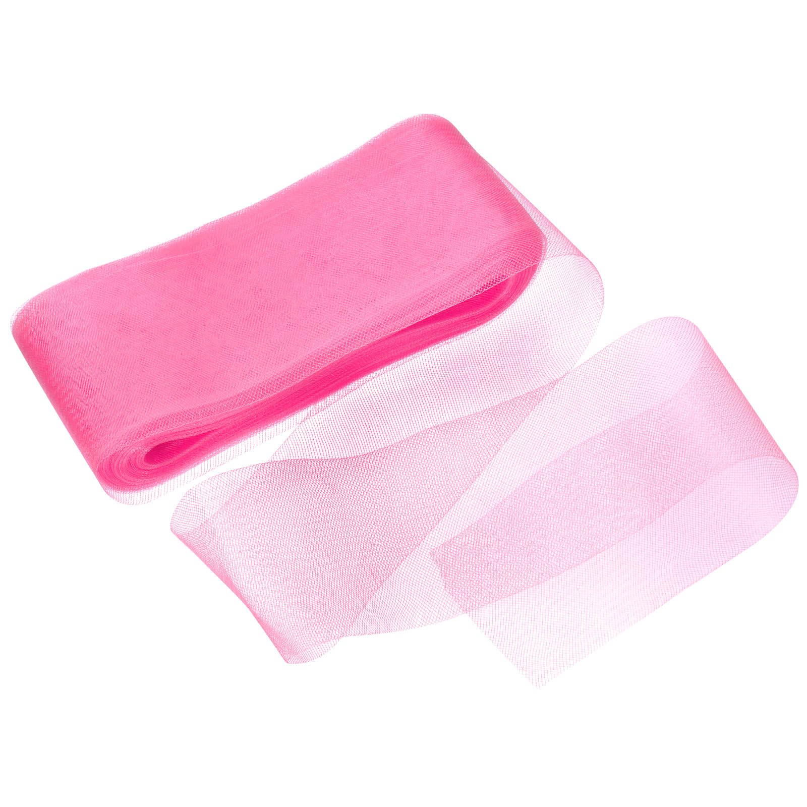 M METERXITY Stiff Horsehair Braid 4 Inch Wide 50 Yards Soft Polyester Horsehair Braid Roll for Wedding Dress/Dance Formal Dress Accessories/Skirt Boning Sewing Shaping [Dark Pink]