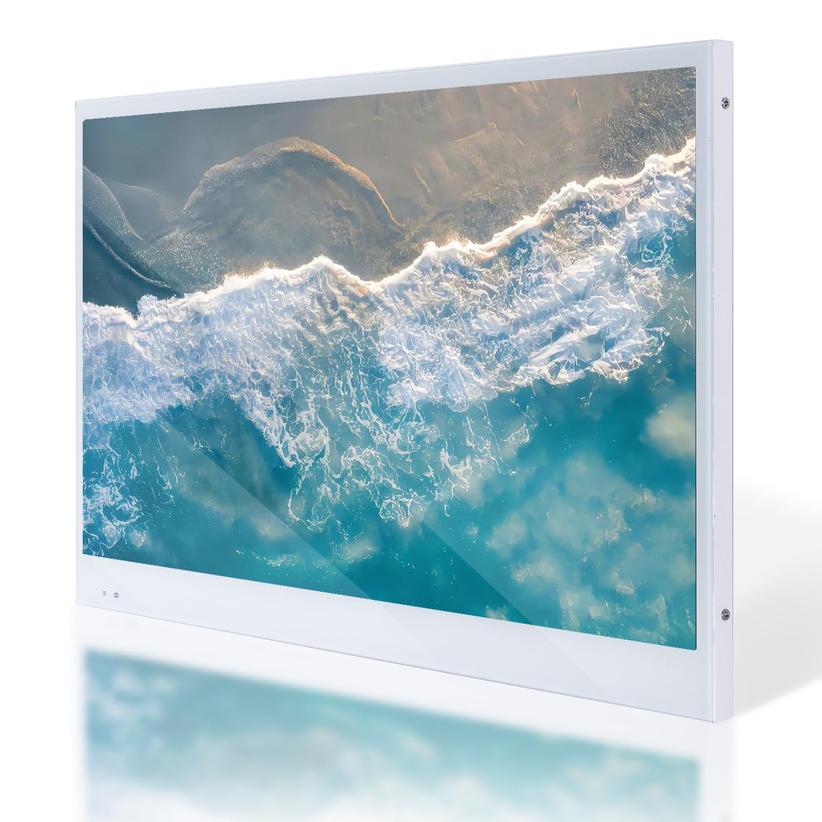 18.5 Inch Smart White TV, IP65 Waterproo...