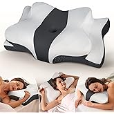 Cozyplayer True Cooling Cervical Neck Pillow for Pain Relief, Ergonomic Side Sleeper Pillow for Neck Support, Odorless Orthopedic Contour Memory Foam Pillows, Bed Pillow for Back Stomach Sleeper
