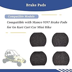 Getfarway 4Pcs Heavy Duty Go Cart Brake Pads