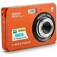 AbergBest 21 Mega Pixels 2.7" LCD Rechargeable HD Digital Camera Video Camera Digital Students Cameras,Indoor Outdoor…