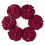 DuHouse 8.7" Silk Hydrangea Flower Heads with Stems